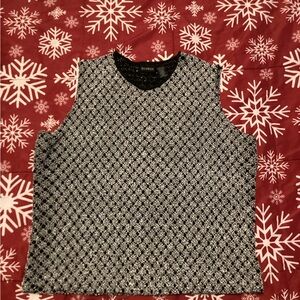 Black & White Patterned SleevelessTop